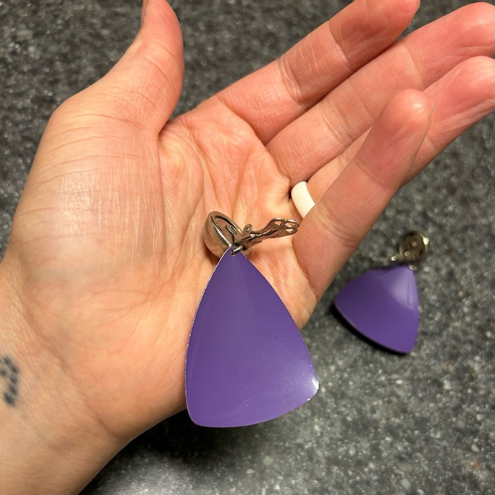Hand painted women’s earrings - Picture 6 of 6